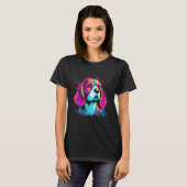 Beagle Rainbow Retro Design T-shirt (Voorkant volledig)
