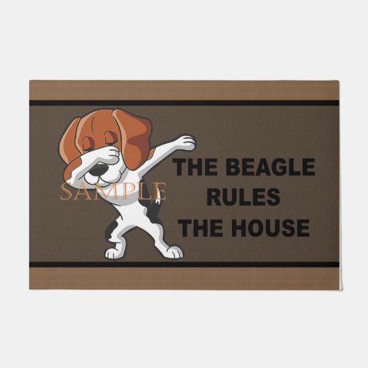 Beagle Regels Het huis Doormat, Beagles Lover Deurmat (Voorkant)