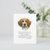 Beagle Regenboogbrug Briefkaart (Staand voorkant)