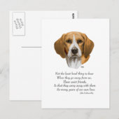 Beagle Regenboogbrug Briefkaart (Voorkant / Achterkant)
