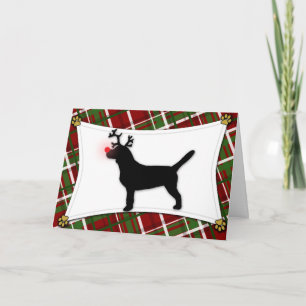 Beagle Reindeer Kerstmis Kaart
