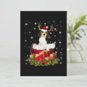 Beagle Reindeer Prestige kerstcadeau Bedankkaart (Staand voorkant)