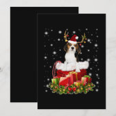 Beagle Reindeer Prestige kerstcadeau Bedankkaart (Voorkant / Achterkant)