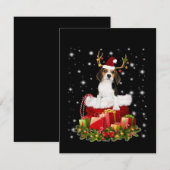 Beagle Reindeer Prestige kerstcadeau Bedankkaart (Voorkant / Achterkant)