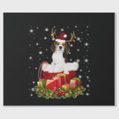 Beagle Reindeer Prestige kerstcadeau Cadeaupapier (Vlak)