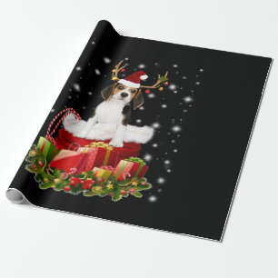 Beagle Reindeer Prestige kerstcadeau Cadeaupapier