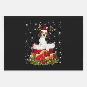 Beagle Reindeer Prestige kerstcadeau Inpakpapier Vel