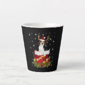 Beagle Reindeer Prestige kerstcadeau Latte Mok (Voorkant)