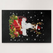 Beagle Reindeer Prestige kerstcadeau Legpuzzel (Horizontaal)
