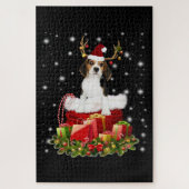 Beagle Reindeer Prestige kerstcadeau Legpuzzel (Verticaal)