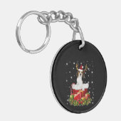 Beagle Reindeer Prestige kerstcadeau Sleutelhanger (Voorkant Links)