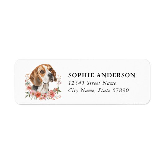 Beagle Retouradreslabel Etiket (Voorkant)