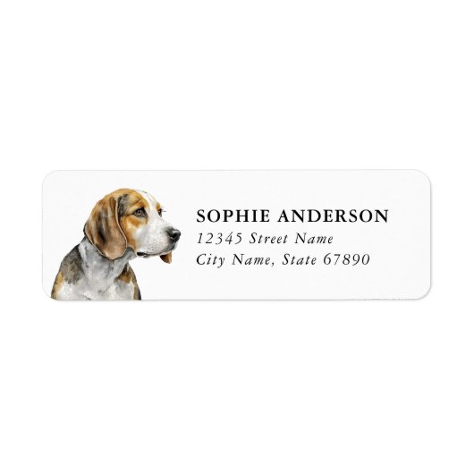 Beagle Retouradreslabel Etiket (Voorkant)