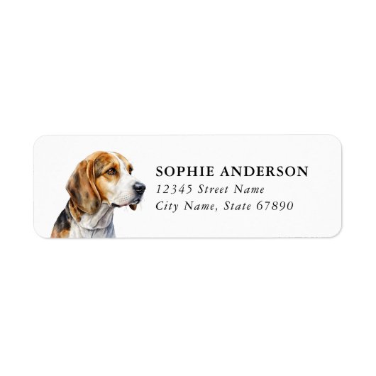 Beagle Retouradreslabel Etiket (Voorkant)