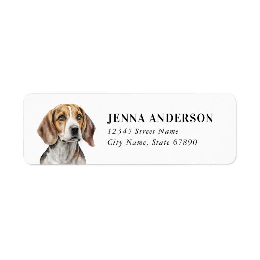 Beagle Retouradreslabel Etiket (Voorkant)