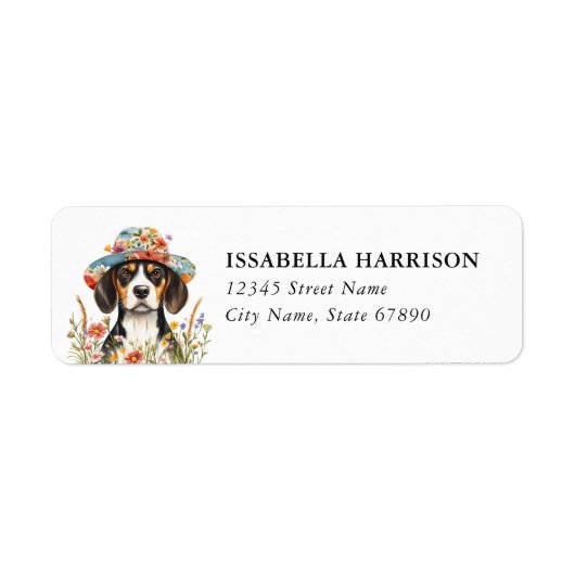 Beagle Retouradreslabels Etiket (Voorkant)