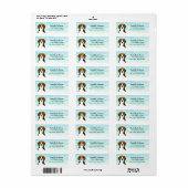 Beagle retouradreslabels etiket (Full Sheet)
