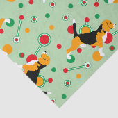Beagle Retro kleuren Patroon  Tissuepapier (Detail)