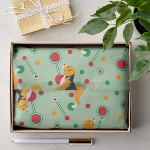 Beagle Retro kleuren Patroon  Tissuepapier
