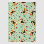 Beagle Retro kleuren Patroon  Tissuepapier (Voorkant)