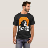 Beagle Retro  Silhouet Schattige Hond T-shirt (Voorkant volledig)