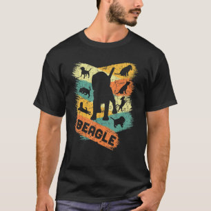 Beagle Retro Silhouettes van Dog Beagle T-shirt