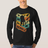 Beagle Retro Silhouettes van Dog Beagle T-shirt (Voorkant)