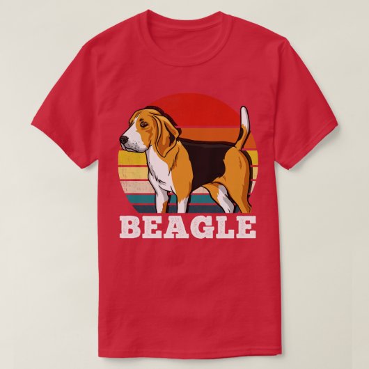 Beagle Retro T-shirt (Design voorkant)