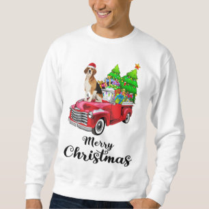 Beagle Ride Red Truck Kerstmis Pajama Trui