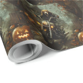 Beagle rijden motorfiets Halloween eng Cadeaupapier (Rol Hoek)