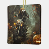 Beagle rijden motorfiets Halloween eng Keramisch Ornament (Links)