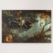 Beagle rijden motorfiets Halloween eng Legpuzzel (Horizontaal)