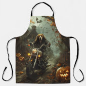 Beagle rijden motorfiets Halloween eng Schort (Voorkant)