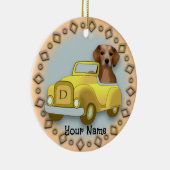 Beagle Rijdende Auto ornament (Rechts)