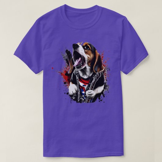 Beagle Rocker T-shirt (Design voorkant)