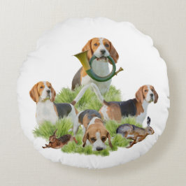 Beagle Rond Kussen