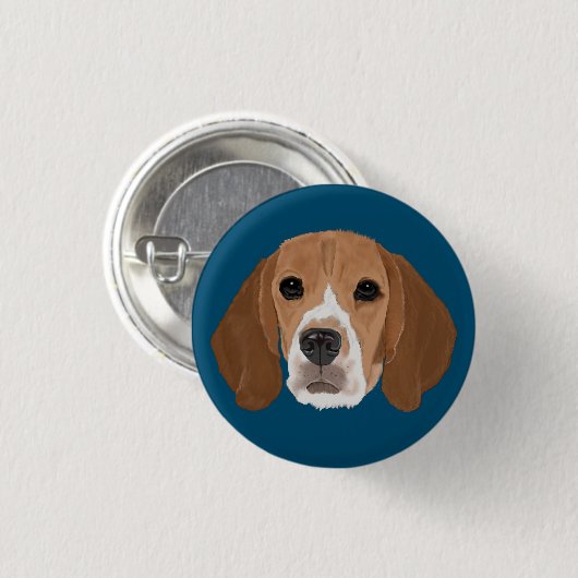 Beagle Ronde Button 3,2 Cm (Voorkant /achterkant)