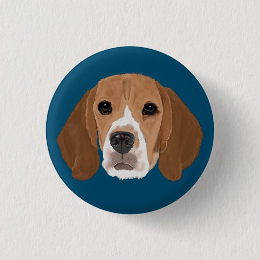 Beagle Ronde Button 3,2 Cm (Voorkant)