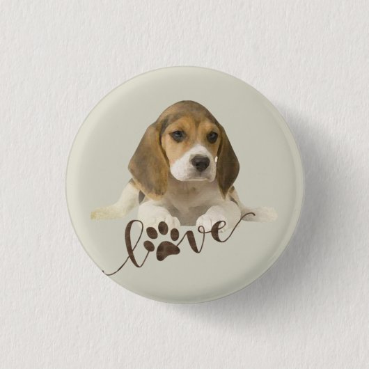Beagle Ronde Button 3,2 Cm (Voorkant)