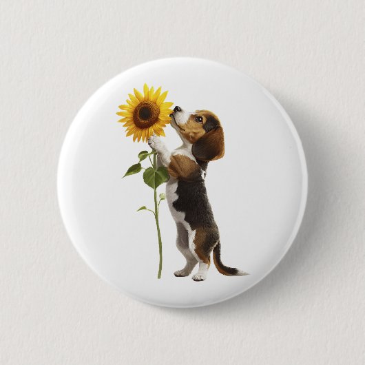 Beagle ronde button 5,7 cm (Voorkant)