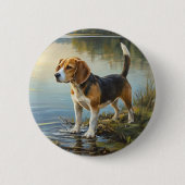 Beagle Ronde Button 5,7 Cm (Voorkant)