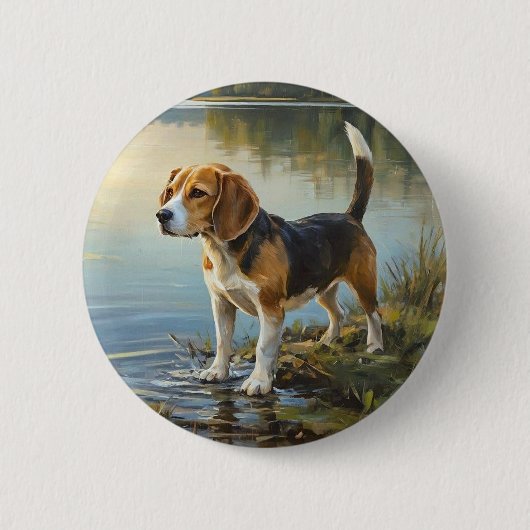 Beagle Ronde Button 5,7 Cm (Voorkant)