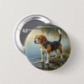Beagle Ronde Button 5,7 Cm (Voorkant /achterkant)