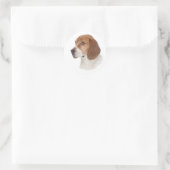 Beagle Ronde Sticker (Tas)