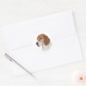 Beagle Ronde Sticker (Envelop)