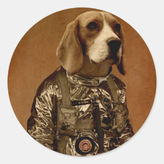 Beagle Ronde Sticker