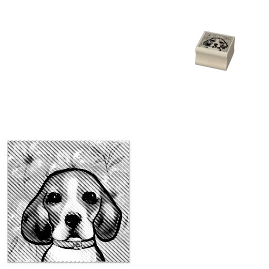 Beagle Rubberstempel (Gestempeld)