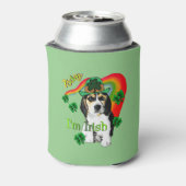 Beagle Saint Patricks Day Blikjeskoeler (Blikje Achterkant)