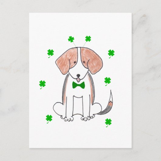 Beagle Saint Patricks Day Briefkaart (Voorkant)