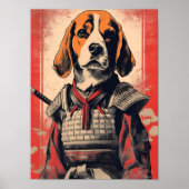 Beagle Samurai Poster (Voorkant)